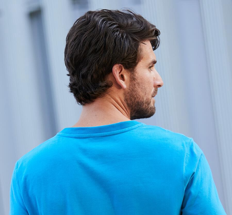 Hoka One One Mens Tee - Brand - Blue - QCWS67209